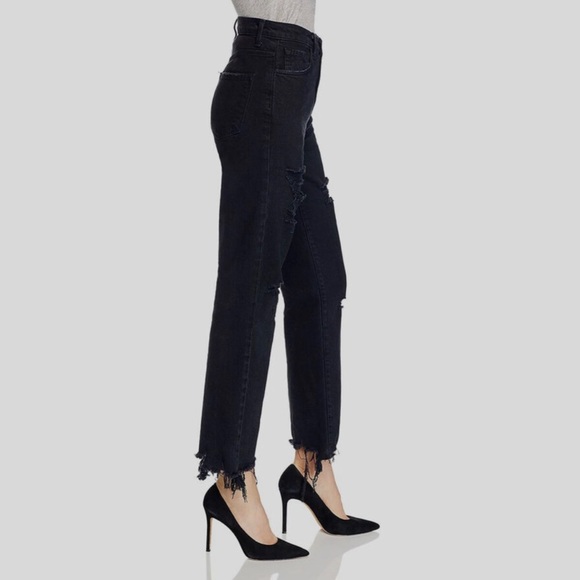 J Brand Jules Undercover Destruct Black Raw Hem Ankle Jeans - Picture 3 of 11